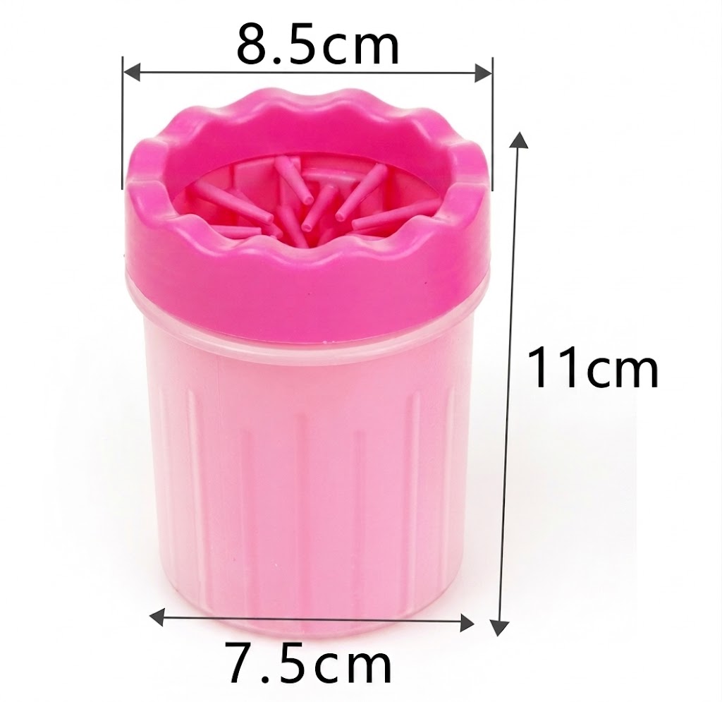 Portable Dog Paw Cleaner Cup with Soft Silicone Bristles