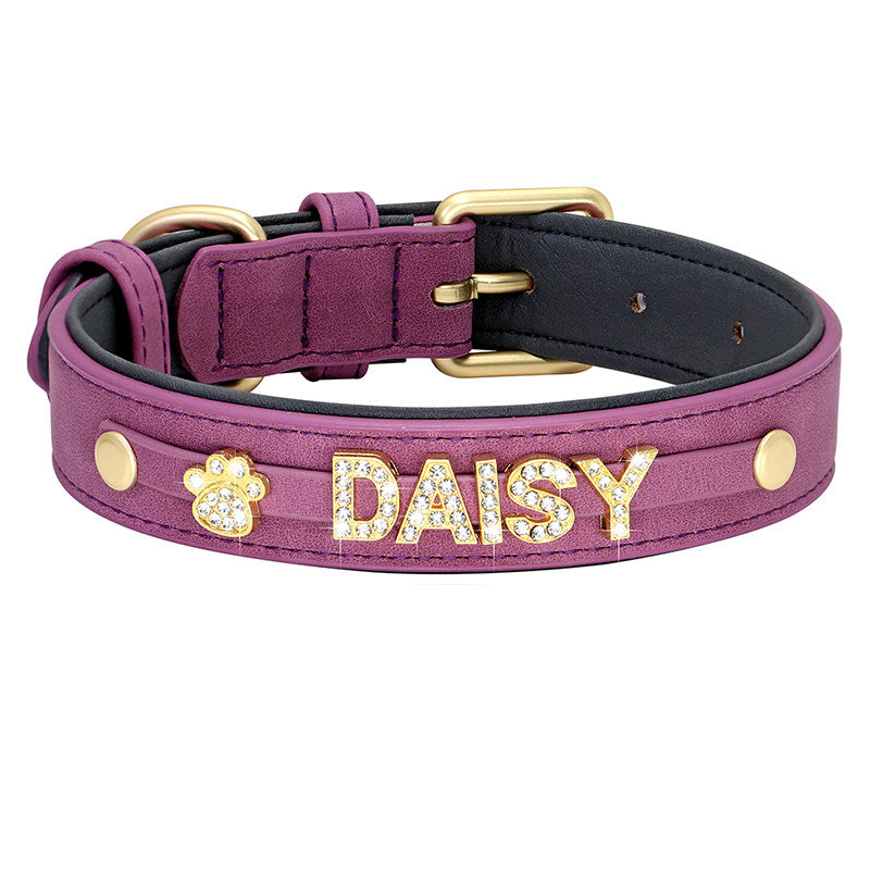 Moca™ Bling-Bling Custom Dog Collars with Name for Small and Medium Dogs