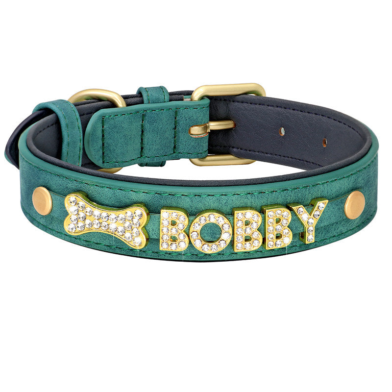 Moca™ Bling-Bling Custom Dog Collars with Name for Small and Medium Dogs