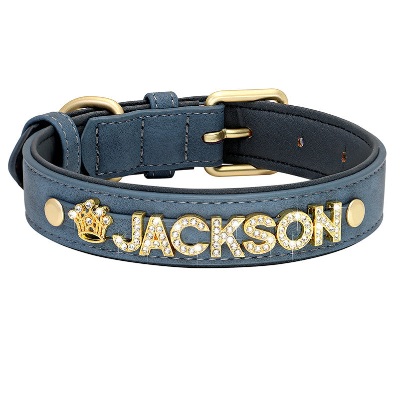 Moca™ Bling-Bling Custom Dog Collars with Name for Small and Medium Dogs