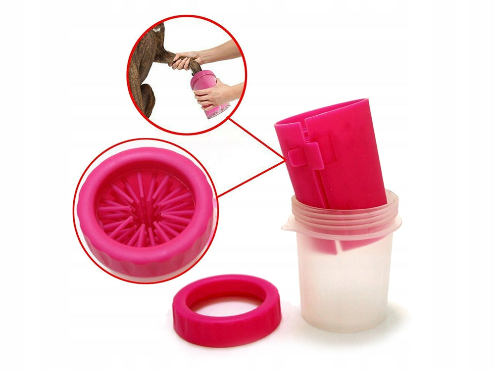 Portable Dog Paw Cleaner Cup with Soft Silicone Bristles