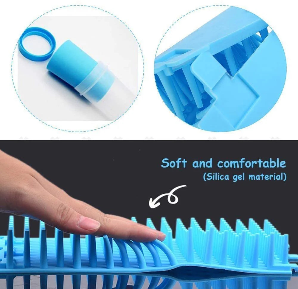 Portable Dog Paw Cleaner Cup with Soft Silicone Bristles