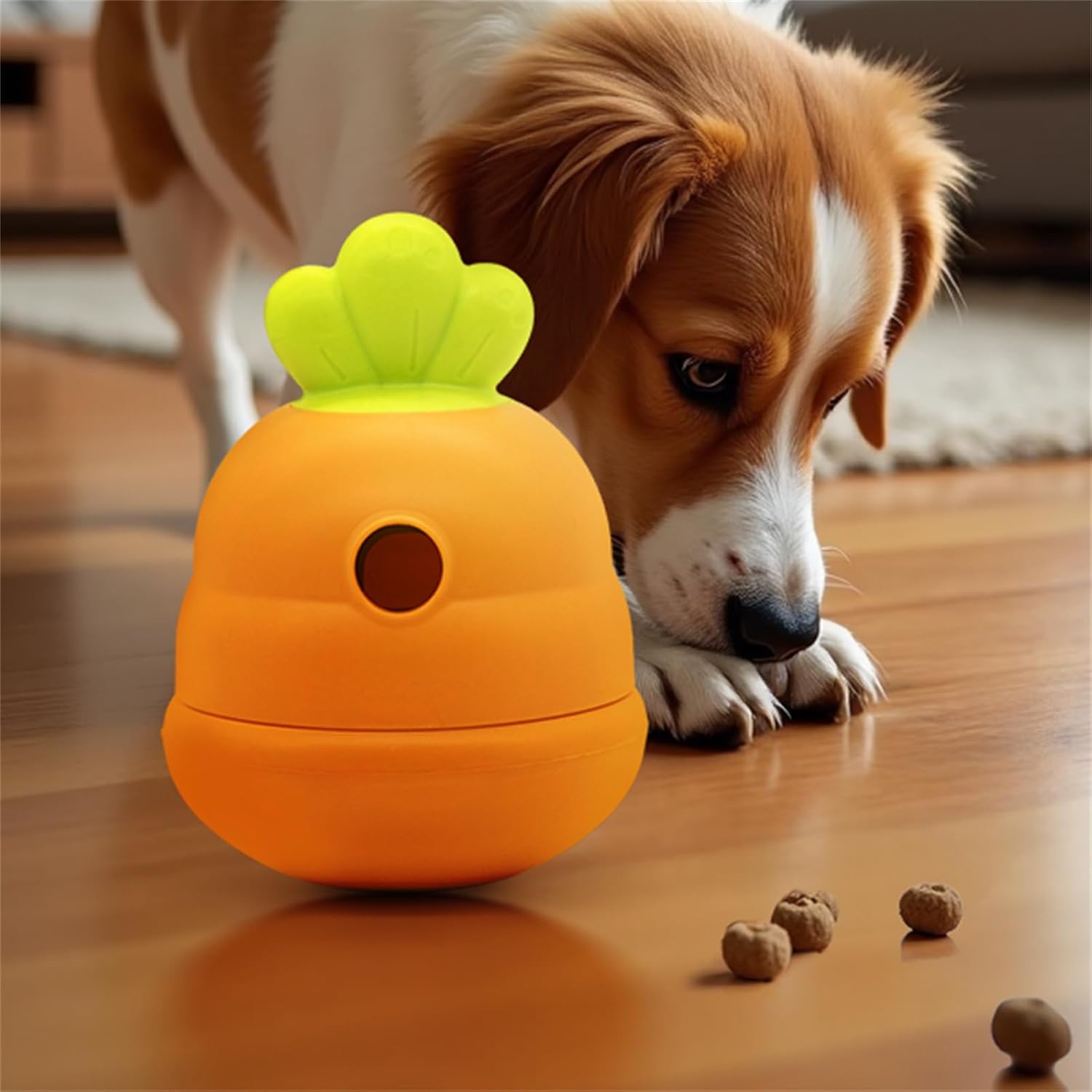 Natural Rubber Chew Toy Fillable Food Puzzle Ball for Small and Medium-Sized Dogs