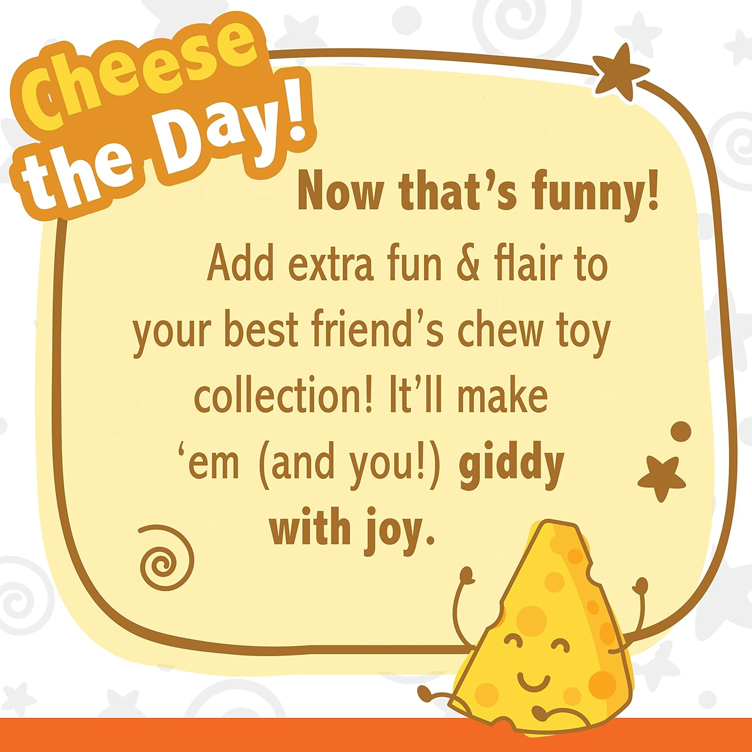 Cheese Bone Power Chew Toy for Dogs- Up to 35 lbs