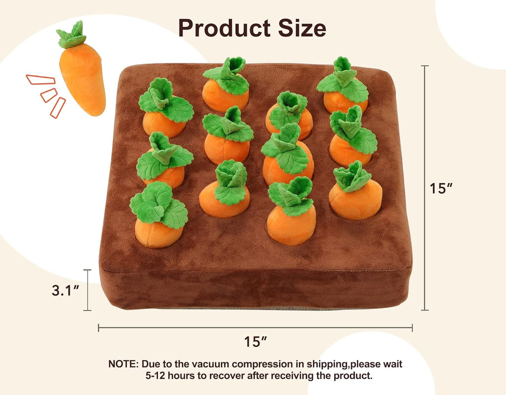 Carrot Snuffle Mat (Squeaky Puzzle Toy)