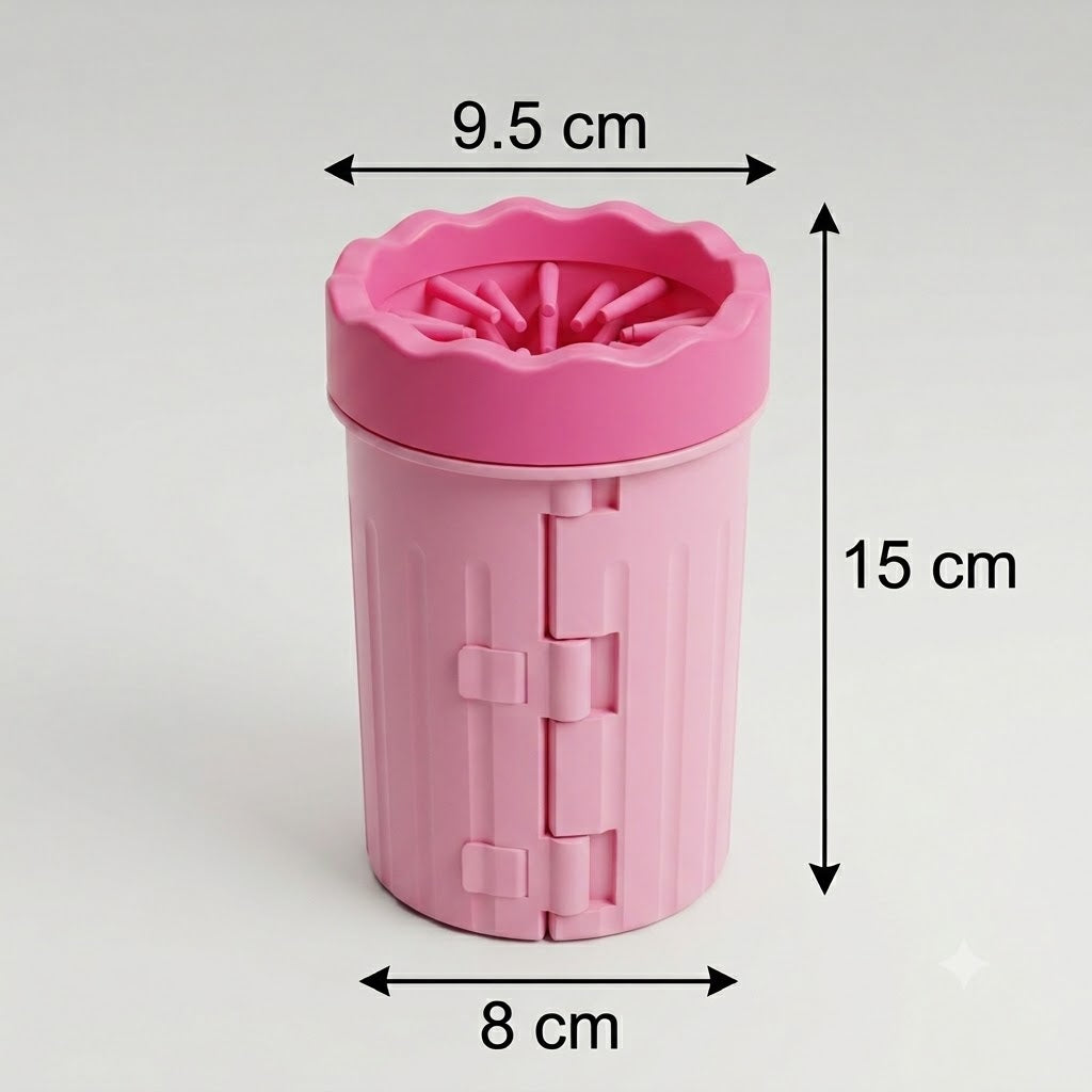 Portable Dog Paw Cleaner Cup with Soft Silicone Bristles