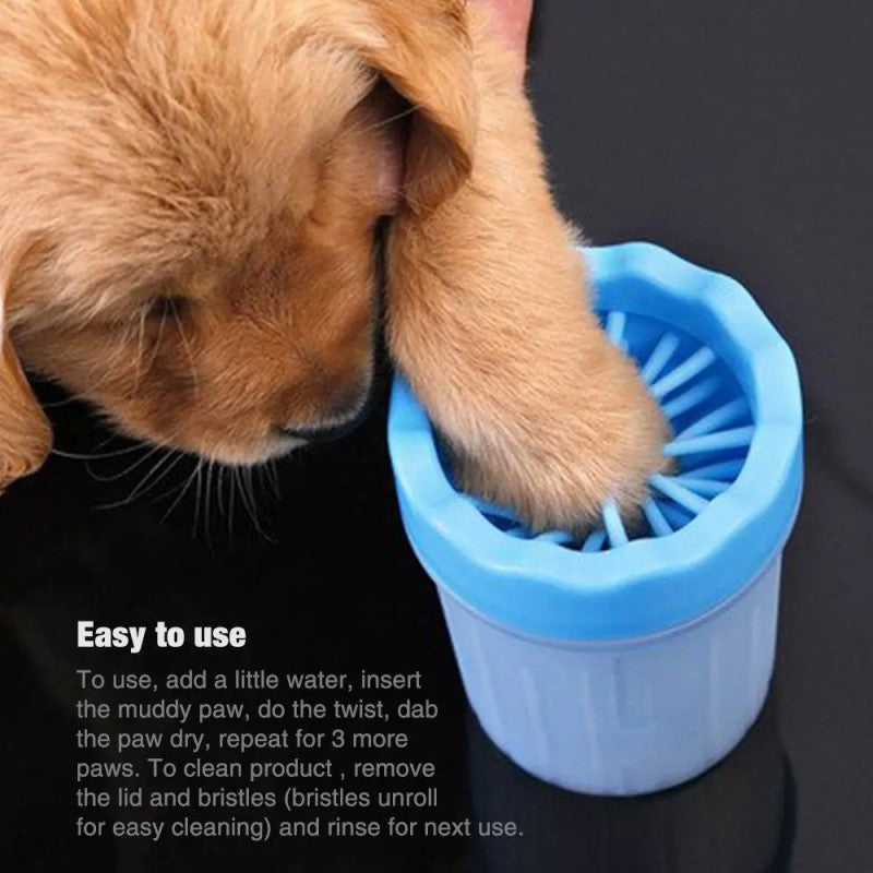 Portable Dog Paw Cleaner Cup with Soft Silicone Bristles
