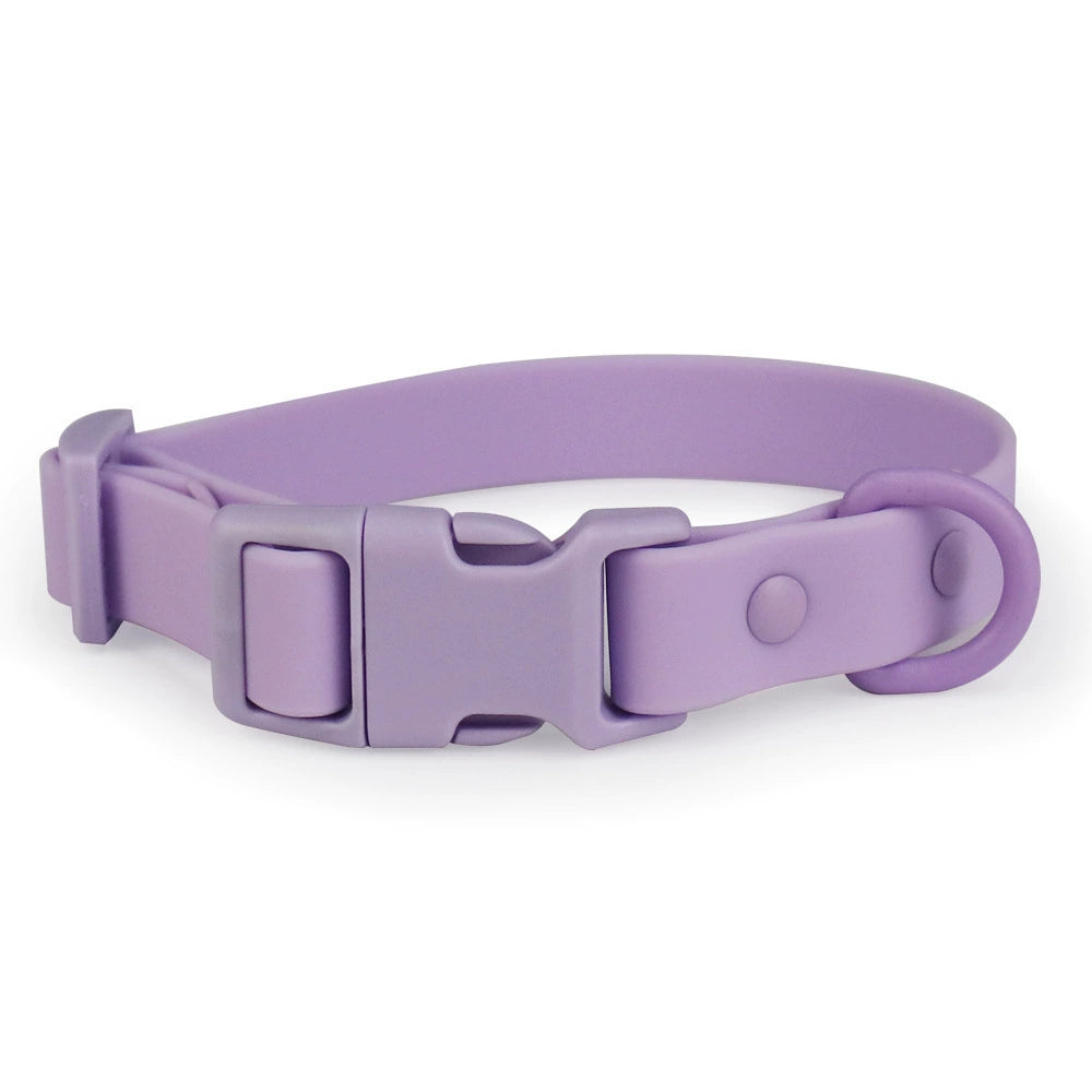 Waterproof PVC Dog Collar with Quick-Release Buckle
