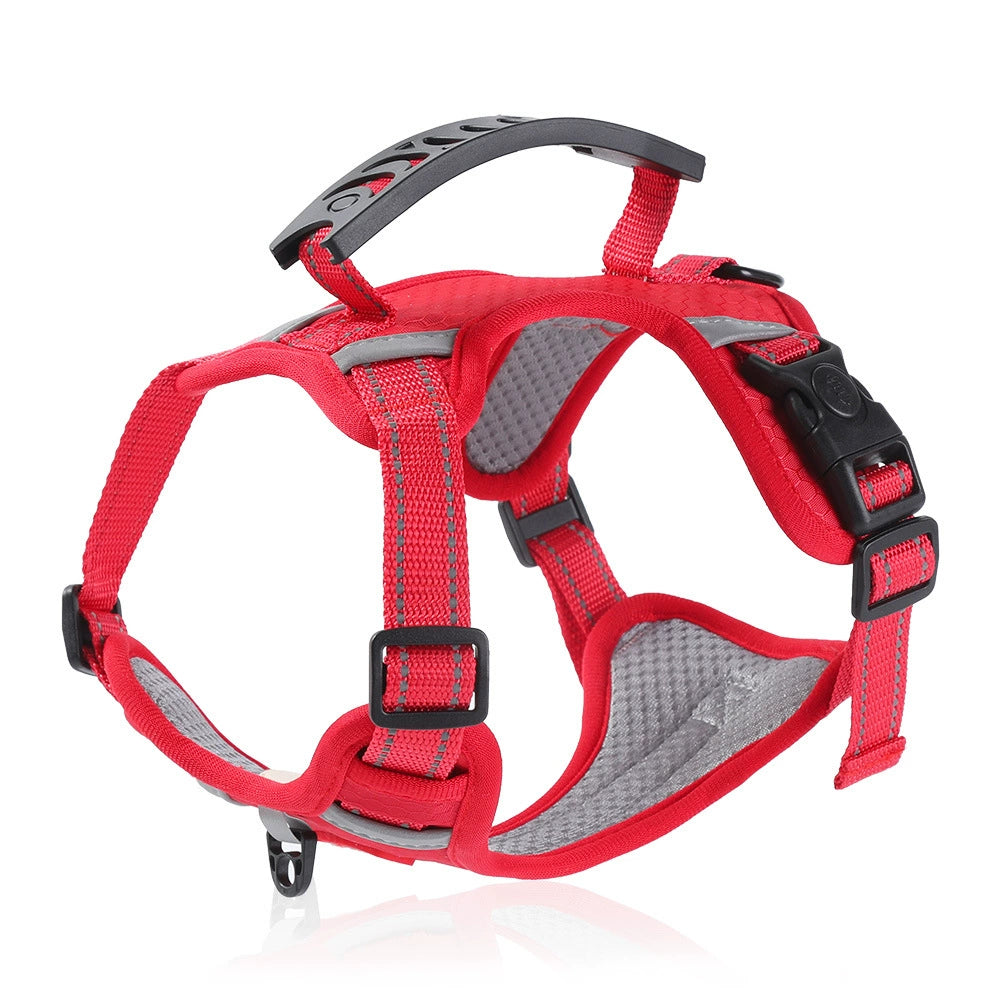 Tactical Dog Harness Vest with Handle & Reflective Straps