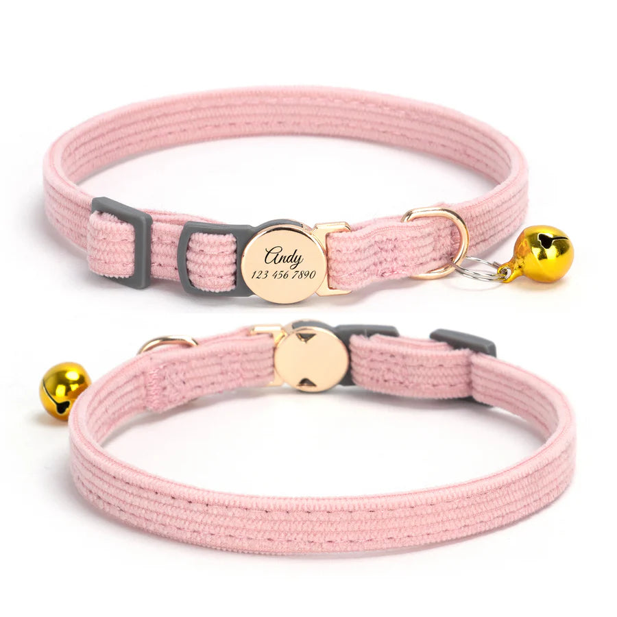 Personalized Corduroy Collar | Ultra-Soft & Secure Fit