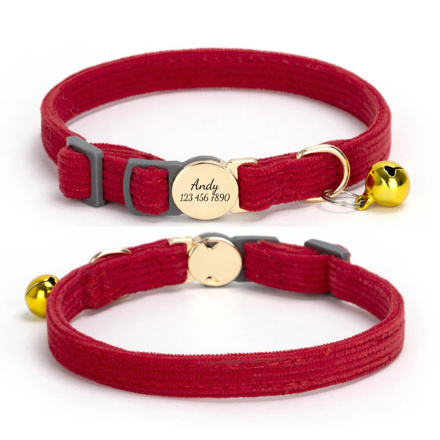 Personalized Corduroy Collar | Ultra-Soft & Secure Fit