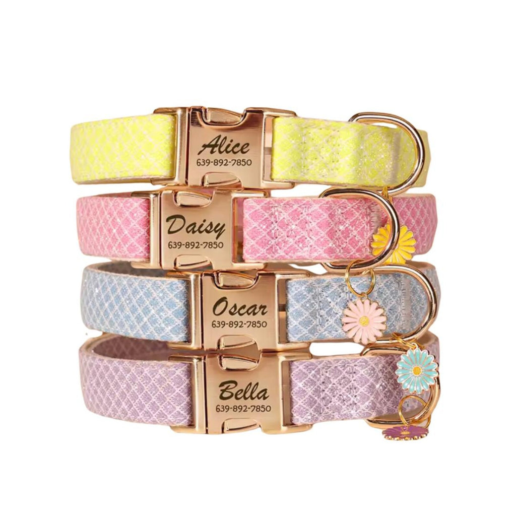 Sunflower Personalized Dog Collar