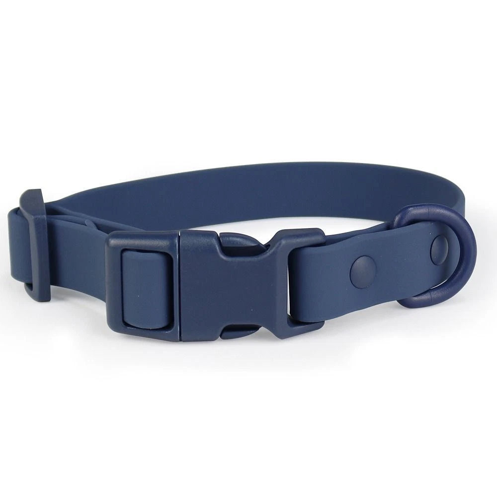 Waterproof PVC Dog Collar with Quick-Release Buckle