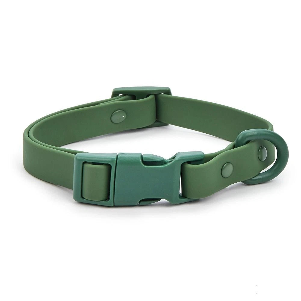 Waterproof PVC Dog Collar with Quick-Release Buckle