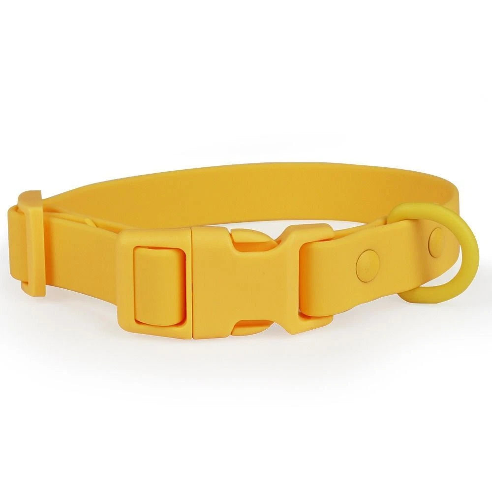 Waterproof PVC Dog Collar with Quick-Release Buckle