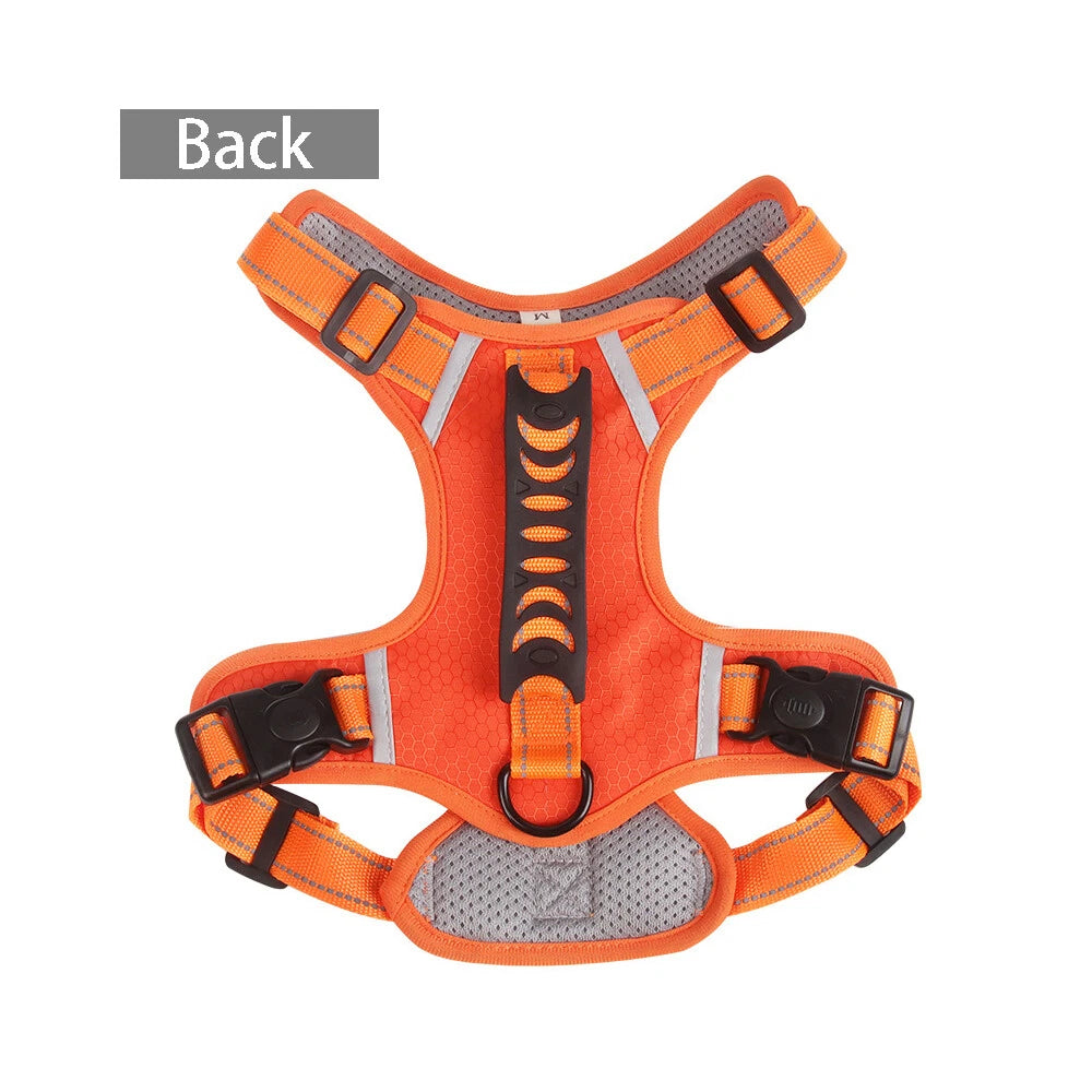 Tactical Dog Harness Vest with Handle & Reflective Straps