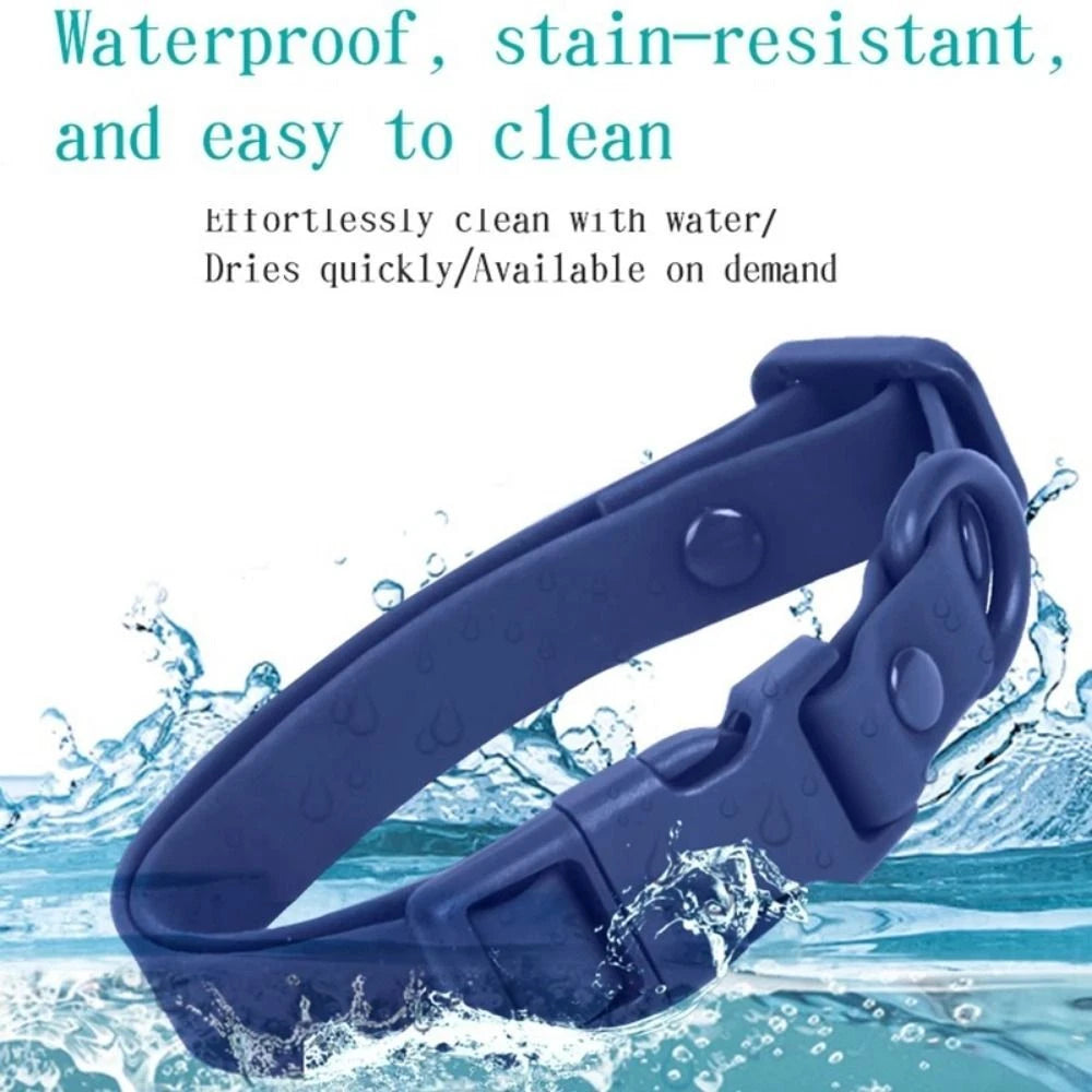 Waterproof PVC Dog Collar with Quick-Release Buckle